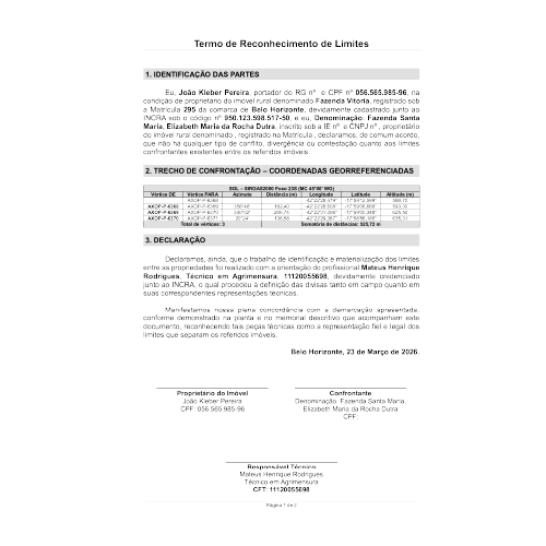 Anuência de Confrontantes